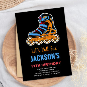 Invitaciones de cumpleaños para patinar sobre pati