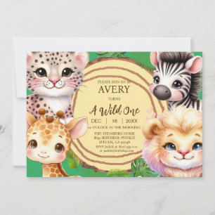 Invitaciones de cumpleaños para un niño salvaje
