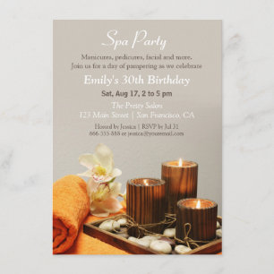 Invitaciones de cumpleaños para una fiesta relajan