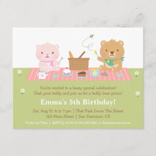 Invitaciones de cumpleaños para una merienda de os