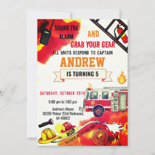 Invitaciones de cumpleaños personalizadas de camió