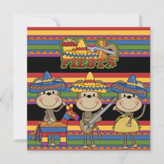 Invitaciones de cumpleaños personalizadas de Monke