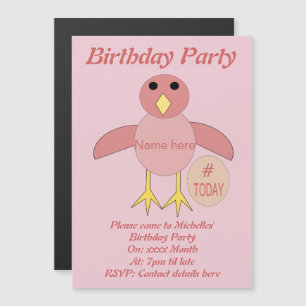 Invitaciones de cumpleaños personalizadas de polli