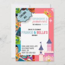 Invitaciones de Cumpleaños Personalizadas de Super