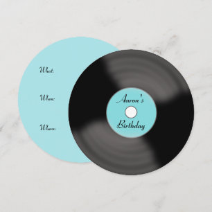 Invitaciones de cumpleaños personalizadas en vinil