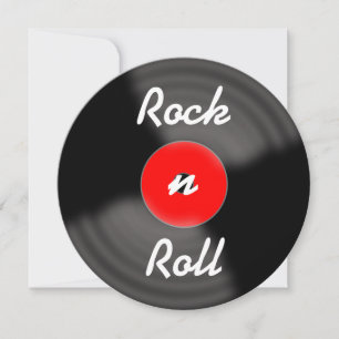 Invitaciones de cumpleaños retro de Rock n Roll en