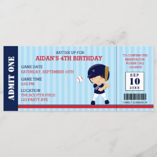 Invitaciones de cumpleaños (rojo de la Marina) al