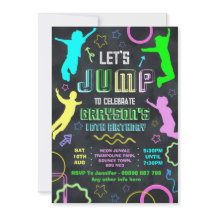 Invitaciones de cumpleaños saltarinas, fiesta de t