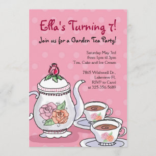 Invitaciones de cumpleaños temáticas de Chica Tea 