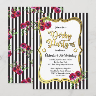 Invitaciones de cumpleaños temáticas de Gold Derby