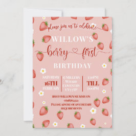 Invitaciones de Cumpleaños Temático Berry para Pri
