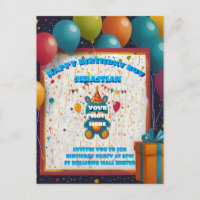 Invitaciones de cumpleaños tiempos de fiesta Tarje