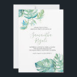 Invitaciones de cumpleaños tropical en línea<br><div class="desc">Celebra con estilo estas invitaciones de cumpleaños en línea, perfecto para un fiesta tropical de playa o un luau de verano! Esta invitación para una fiesta de cumpleaños adulta muestra el nombre del invitado de honor en un guión manuscrito de moda, junto con detalles del evento en una fuente de...</div>