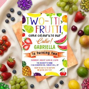 Invitaciones de cumpleaños Two-tti Frutti 2º