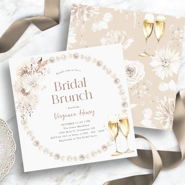Invitaciones de Desayuno Nupcial Boho Brunch (Boho Brunch Bridal Shower Invitations
)