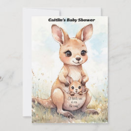 Invitaciones de descarga digital para bebé canguro