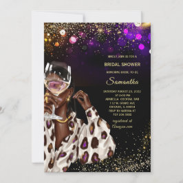 Invitaciones de Despedida de Soltera Afroamericana