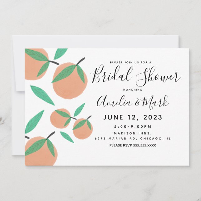 Invitaciones de Despedida de Soltera Botánicas de  (Anverso)