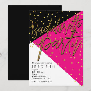 Invitaciones de despedida de soltera con bloques d