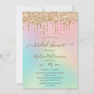Invitaciones de Despedida de Soltera con Brillo Do