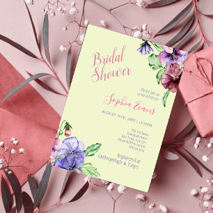 Invitaciones de Despedida de Soltera con Flores Si