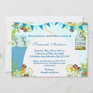 Invitaciones de Despedida de Soltera con Jaula de