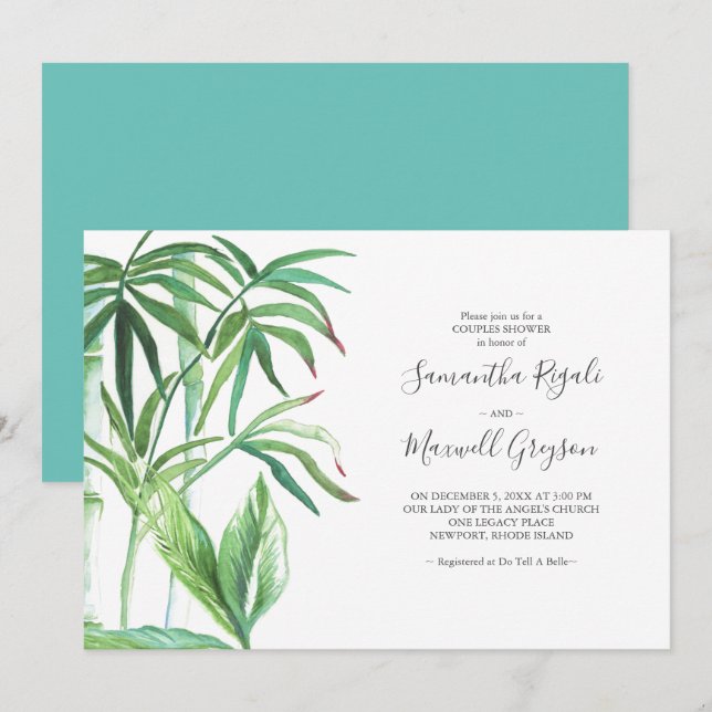 Invitaciones de Despedida de Soltera con Tema de B (Anverso / Reverso)