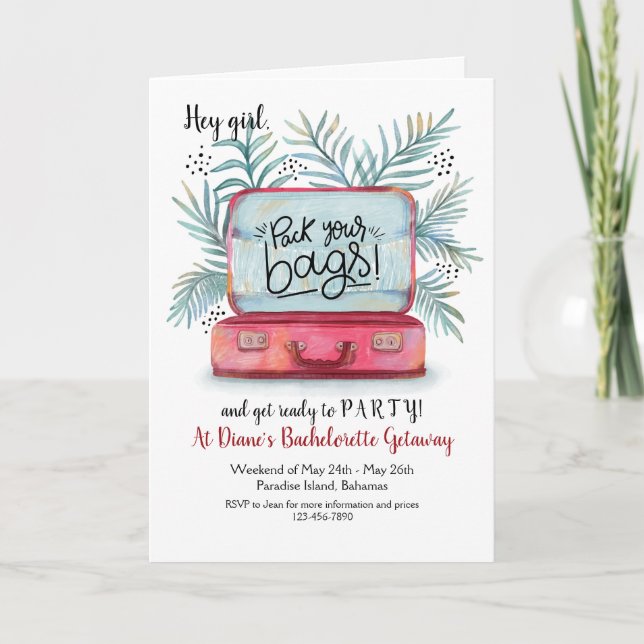 Invitaciones de Despedida de Soltera Dobla Pack Yo (Anverso)