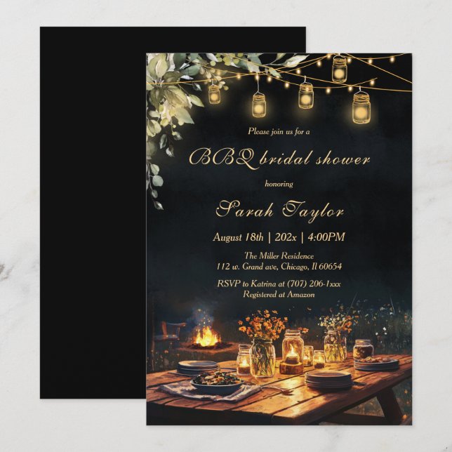 Invitaciones de Despedida de Soltera Editables con (Anverso / Reverso)