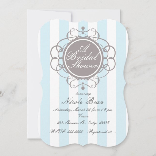Invitaciones de Despedida de Soltera Elegantes con (Anverso)