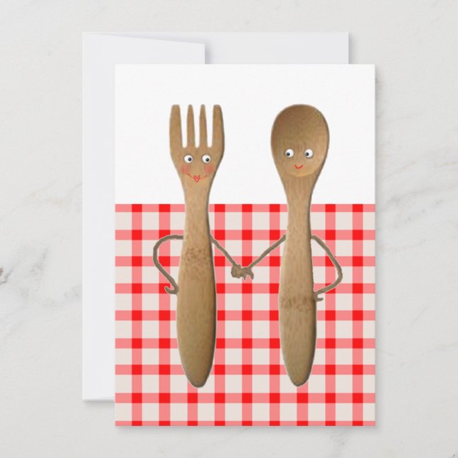 Invitaciones de Despedida de Soltera en la Cocina (Anverso)
