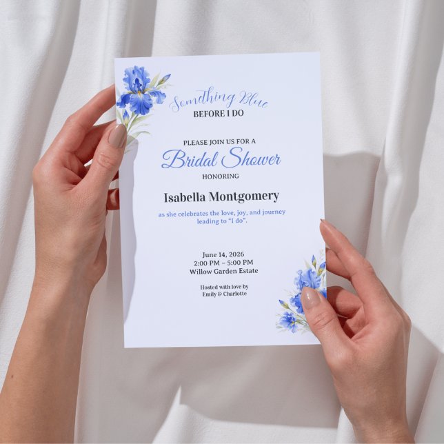 Invitaciones de Despedida de Soltera Something Blu (Something Blue Before Do Bridal Shower Invitations
)
