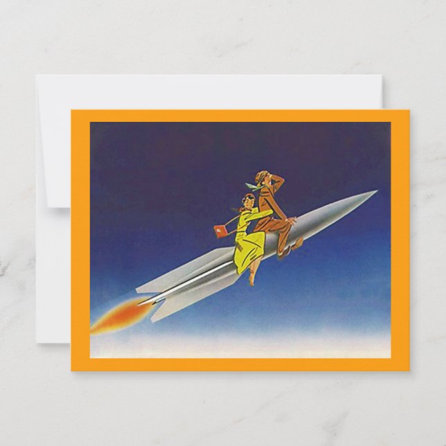 Invitaciones de desplazamiento de barcos de cohete (Anverso)