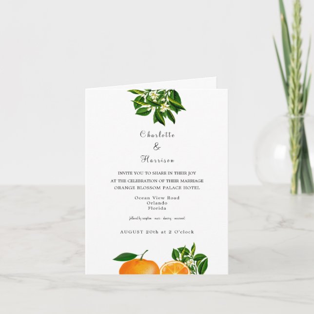 Invitaciones de destino de Boda de Florida (Anverso)