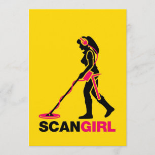 Invitaciones de detección metalizado