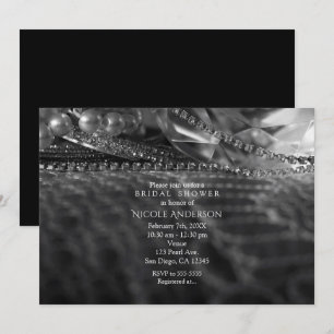 Invitaciones de Diamantes y Perlas con Glamour Vin