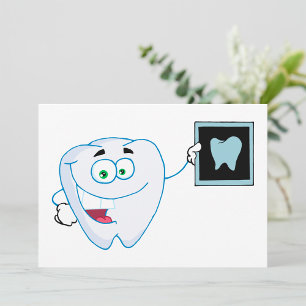 Invitaciones de Diente Blanco Feliz