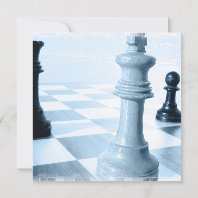 Invitaciones de diseño de ajedrez (Anverso)