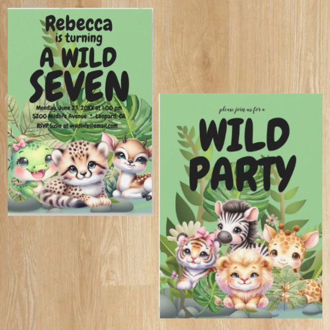 Invitaciones de doble cara para fiesta de cumpleañ (Subido por el creador)