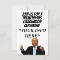 INVITACIONES DE DONALD TRUMP DE GRADUACIÓN ESCOLAR