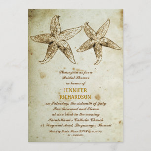 INVITACIONES DE DUCHA BRIDAL DE VINTAGE BEACH