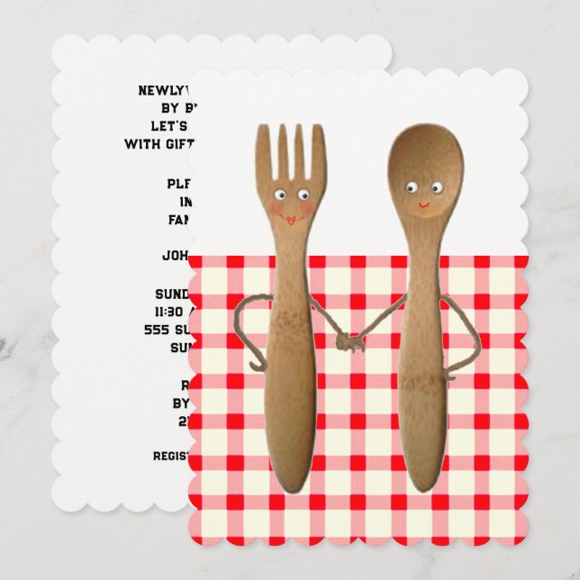 Invitaciones de ducha de matrimonio para parejas (Anverso / Reverso)