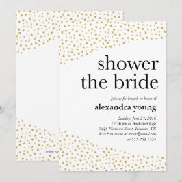 Invitaciones de ducha de novia con estilo geométri