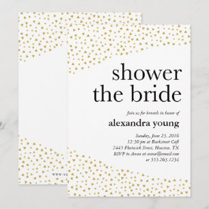 Invitaciones de ducha de novia con estilo geométri