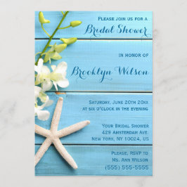 Invitaciones De Ducha De Novias Starfish Con Orquí
