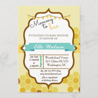 Invitaciones de duchas de mami a bebe
