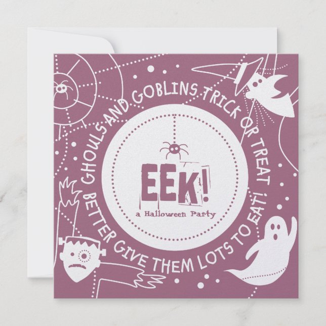 Invitaciones de Eek Halloween (Anverso)