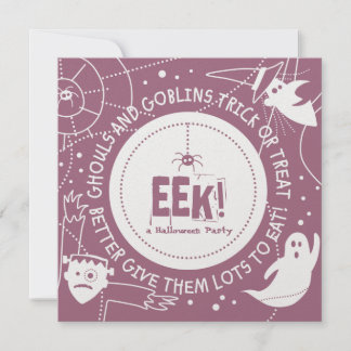 Invitaciones de Eek Halloween