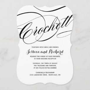 Invitaciones de encargo de la boda de la escritura