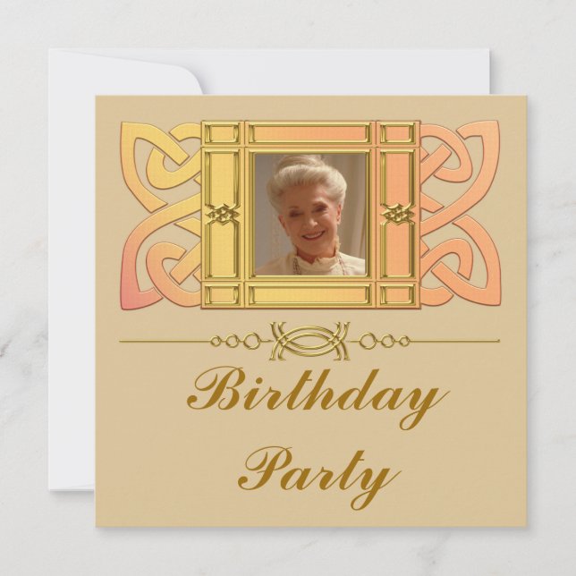 Invitaciones de encargo de la fiesta de cumpleaños (Anverso)